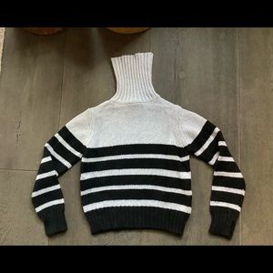 Allude cashmere striped crop turtleneck size Small